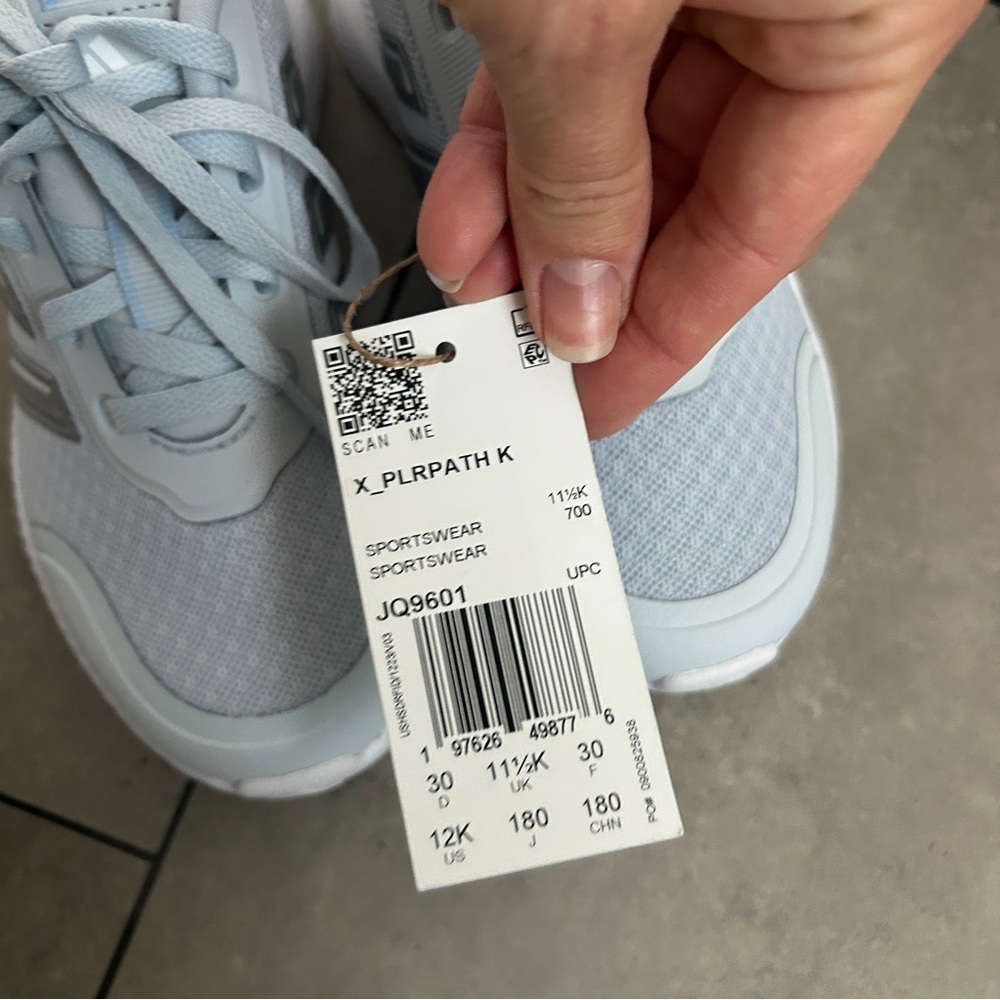 NEW Adidas X_PLR Path Kids' sneaker light blue Cloudfoam midsole 12K - Picture 4 of 10